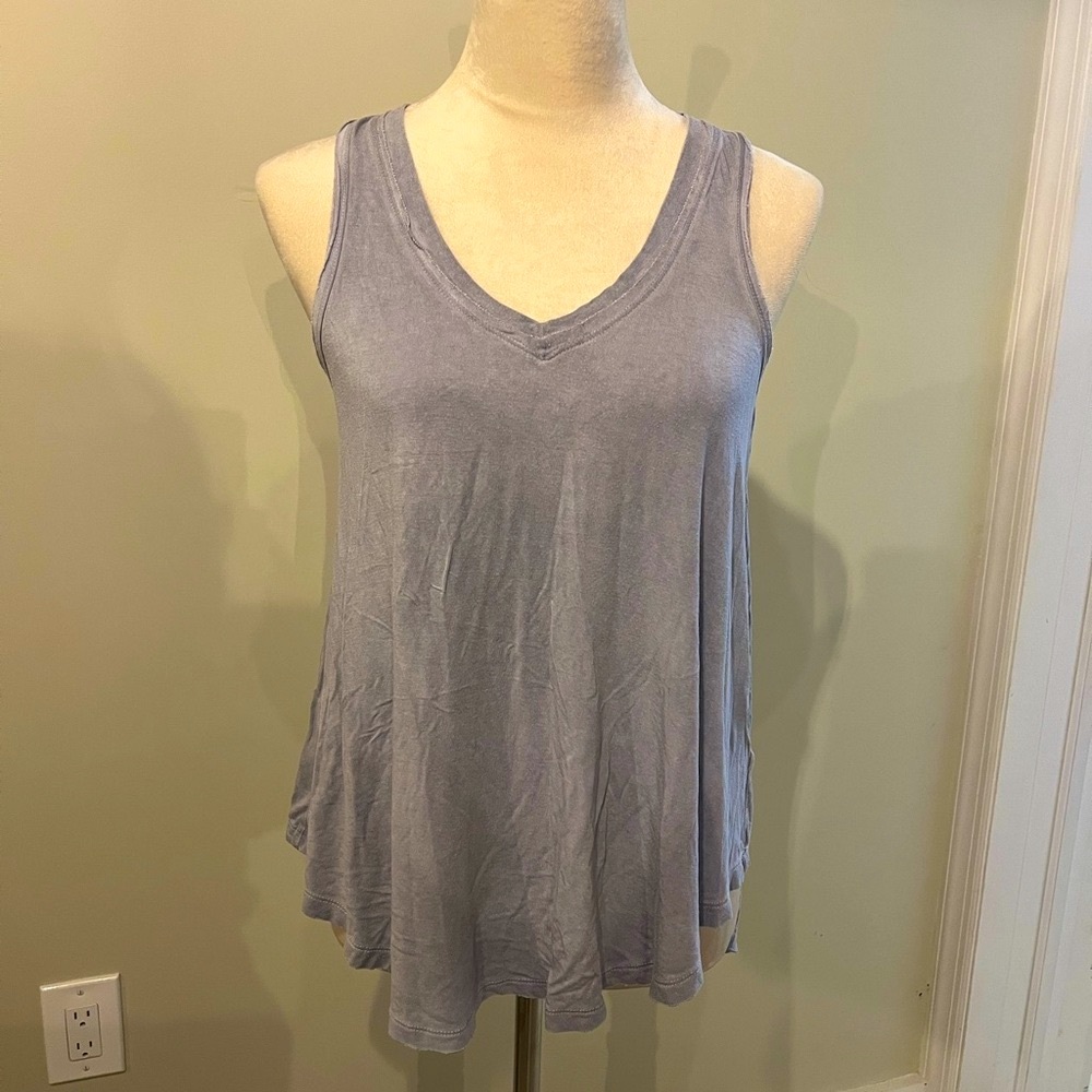 Z Supply Blue Gray Relaxed Sleeveless Tank Top Size Small